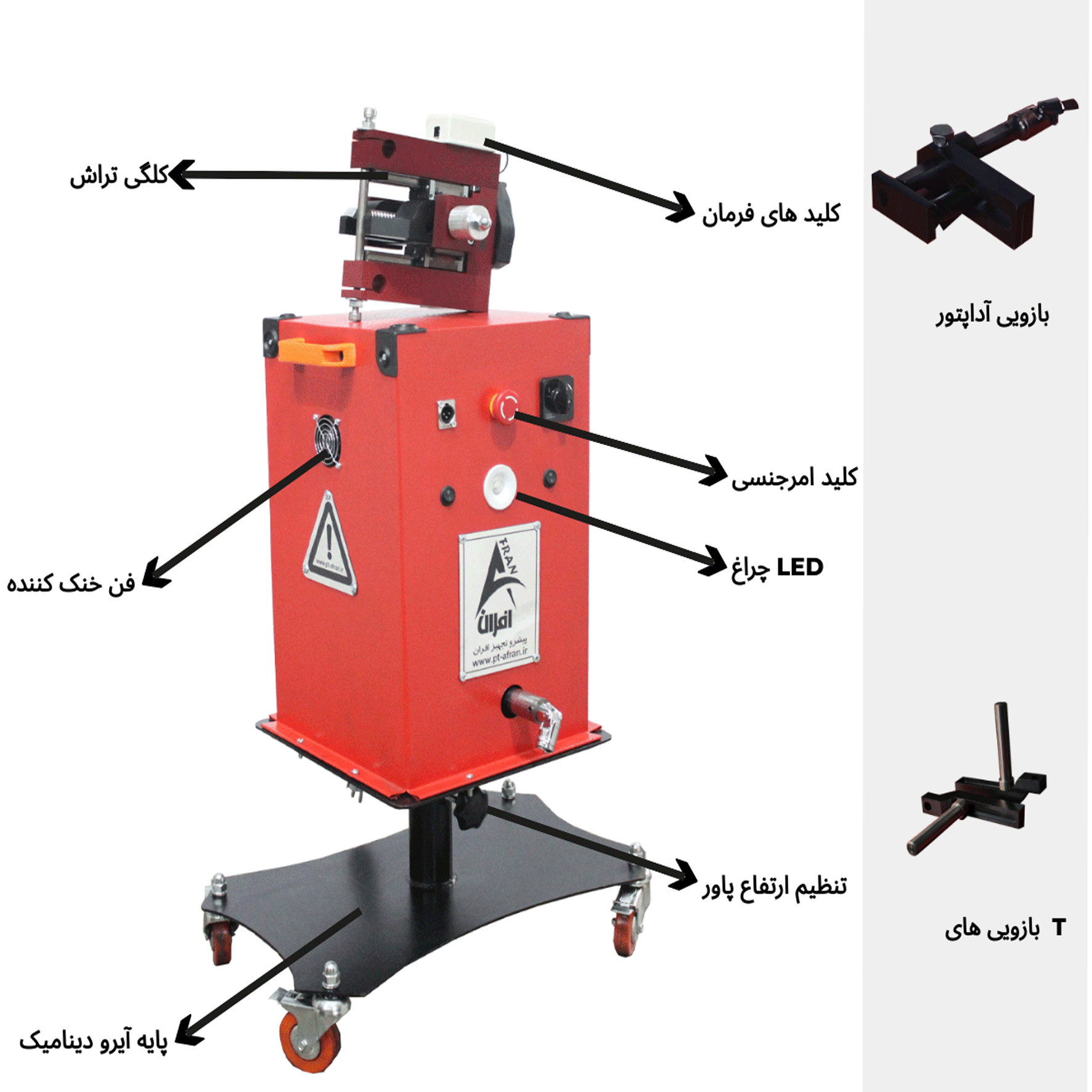 اجزاء دستگاه دیسک تراش درجا افران